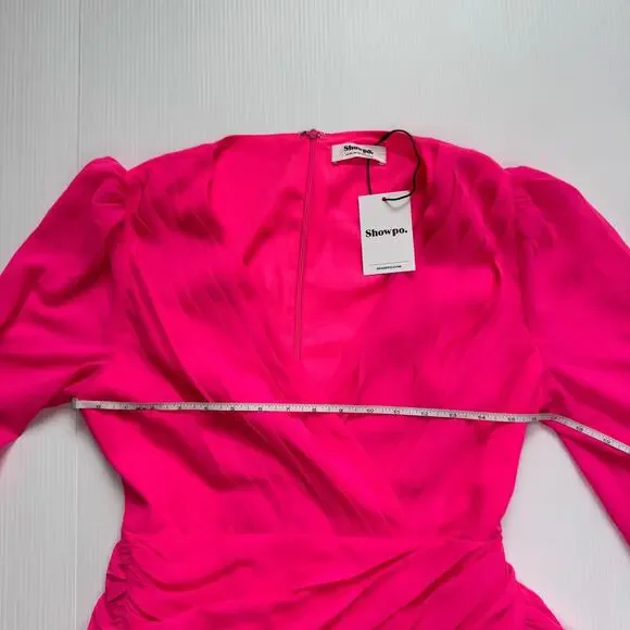 Showpo Can I Be Your Honey Mini Dress Hot Pink NWT Women’s 6 Barbiecore Coquette - Picture 13 of 16